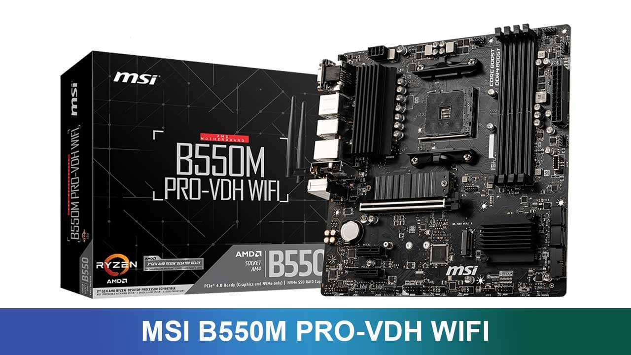 MSI B550M PRO‑VDH WIFI: Motherboard AM4 B550 mATX Andal untuk Rakit PC